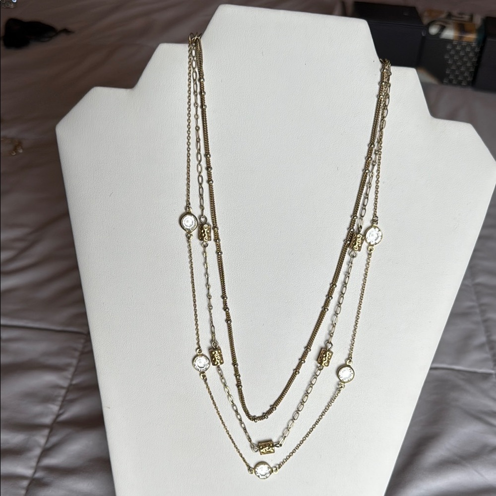 Lia Sophia Elegant Gold Multi-Layer Necklace